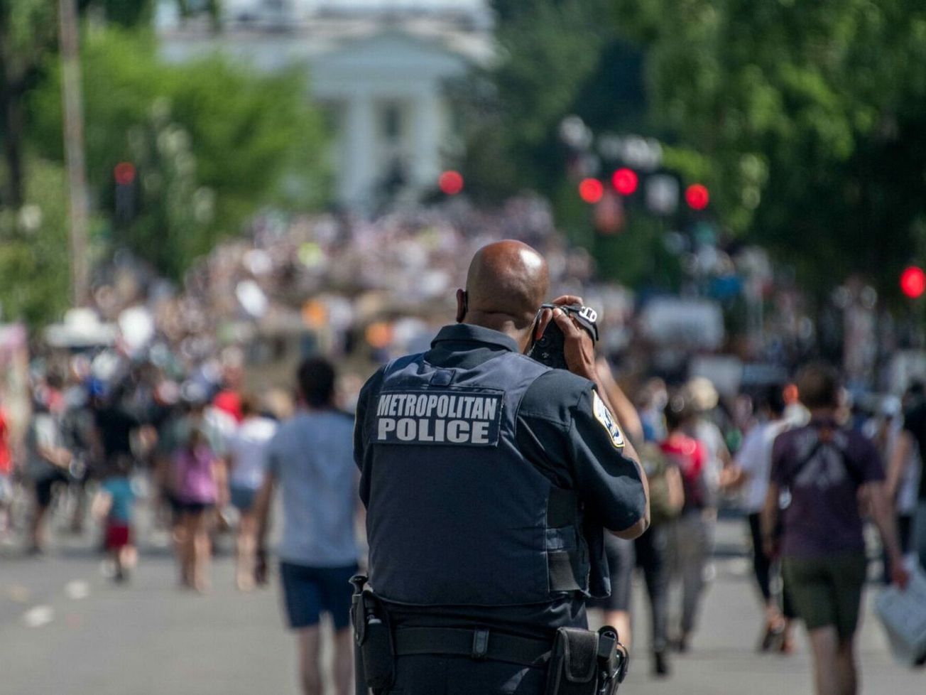 A U.S. protest in Washington by the White House