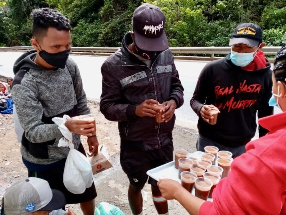 Venezuelan refugees at Albergue Douglas in Pamplona, Colombia