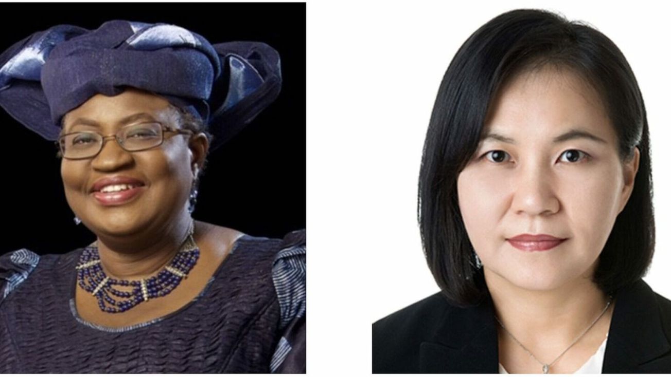 WTO director-general candidates Ngozi Okonjo-Iweala of Nigeria and Yoo Myung-hee of South Korea