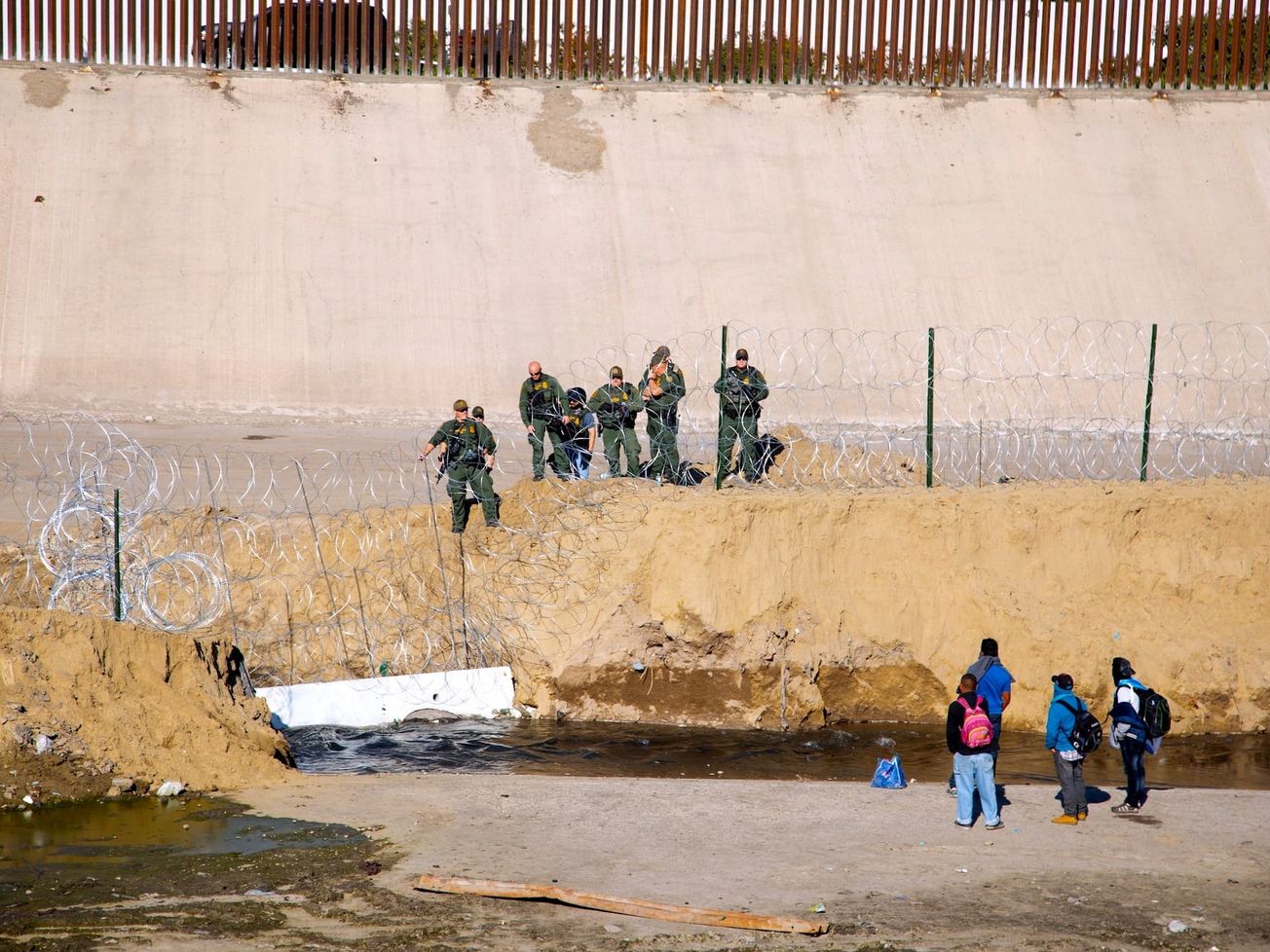 Along the U.S.-Mexico border by Tijuana, south of California.