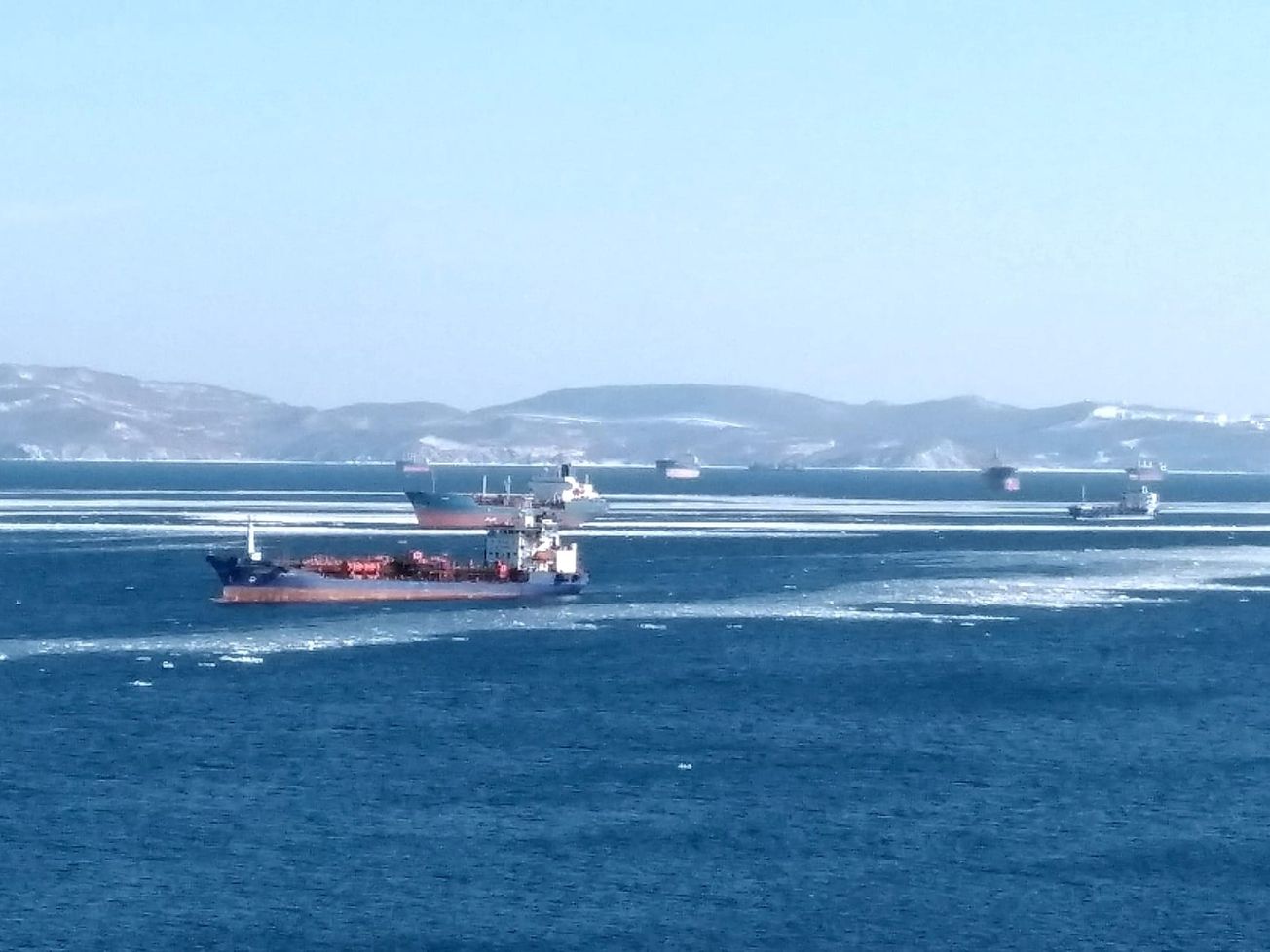Russia's Vostochny Port on Nakhodka Bay, part of the Sea of Japan
