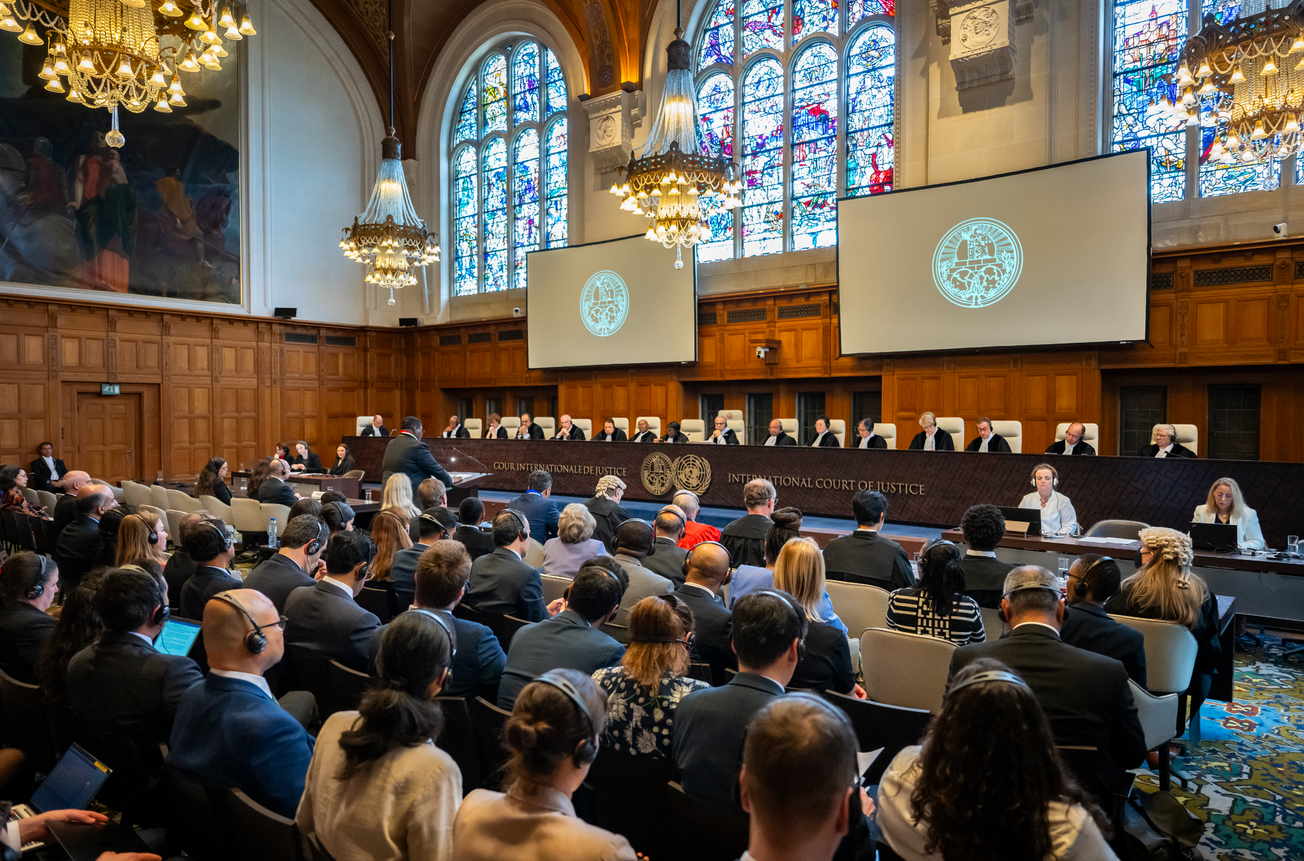 South Africa's envoy Vusimuzi Madonsela presents his nation's case to the ICJ.