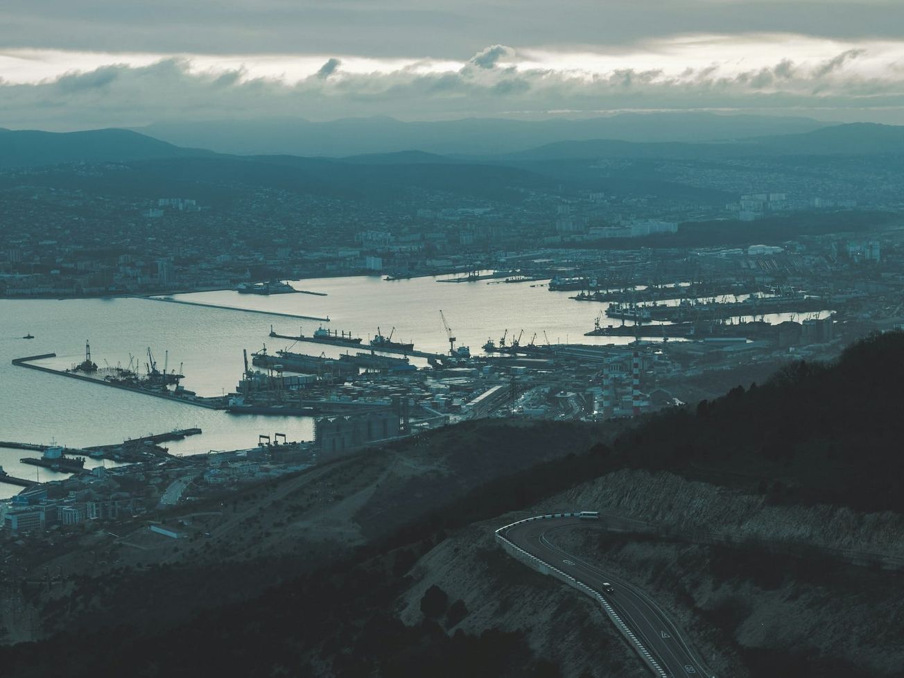 Chornomorsk, one of three key Ukrainian ports in the Black Sea.