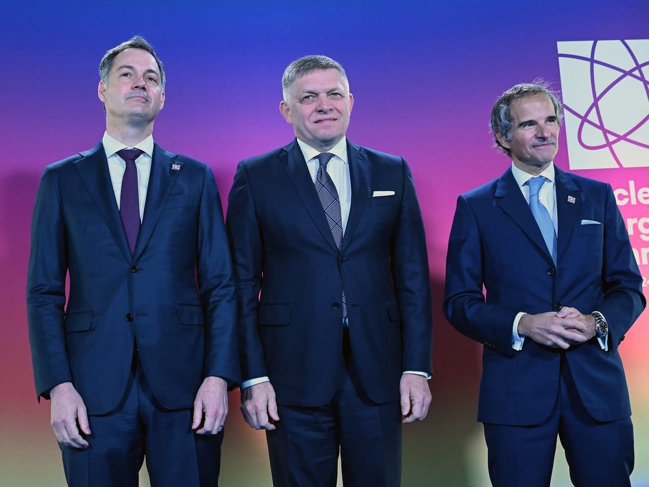 Slovakia's Prime Minister Robert Fico, center, shown at Brussels in March.