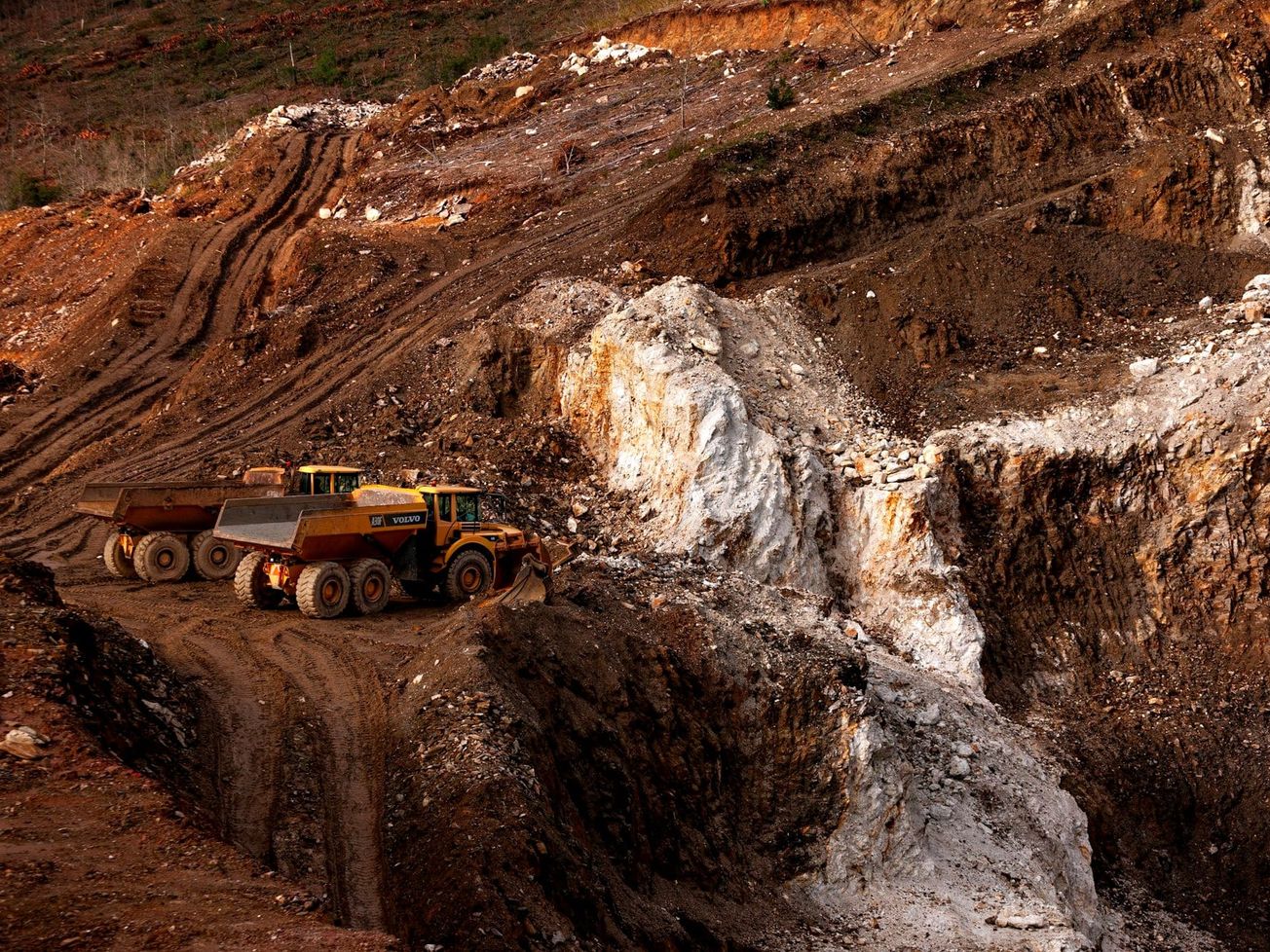 An open pit quarry in Portugal with small quantities of lithium