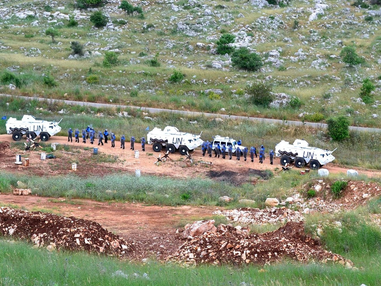 UNIFIL peacekeepers training in Lebanon in 2013