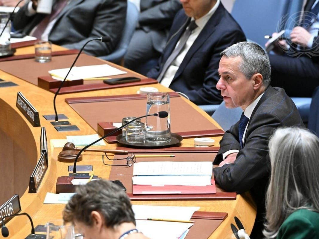 Swiss Foreign Minister Ignazio Cassis chairs the U.N. Security Council