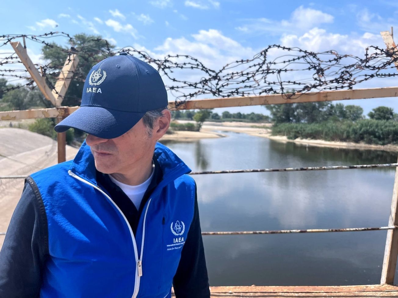 IAEA chief Rafael Mariano Grossi visits Zaporizhzhya Nuclear Power Plant in 2023.