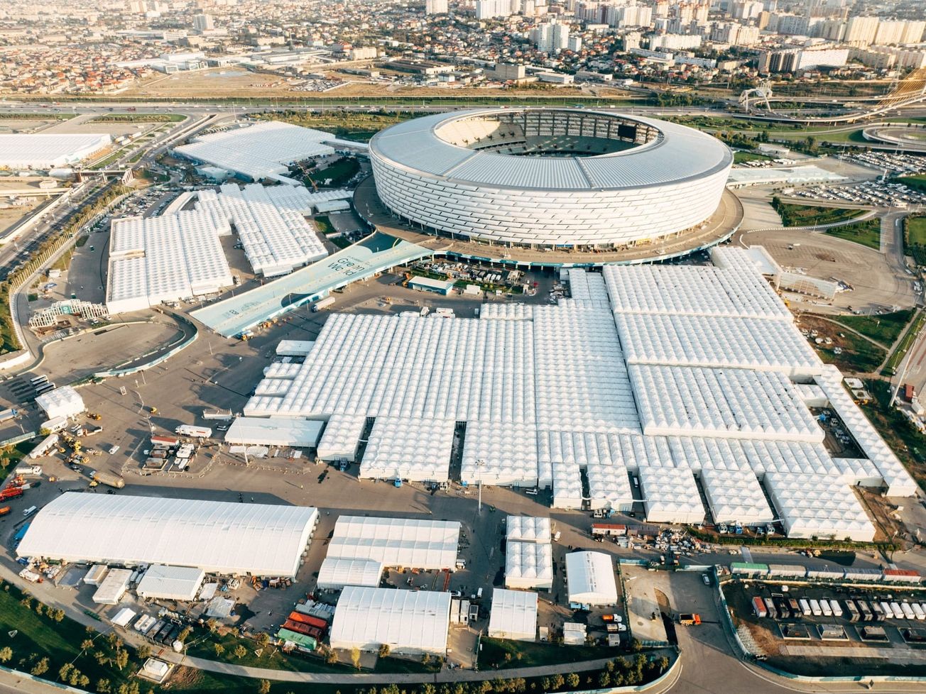 Azerbaijan is hosting the 12-day U.N. climate summit at Baku Stadium in Baku.