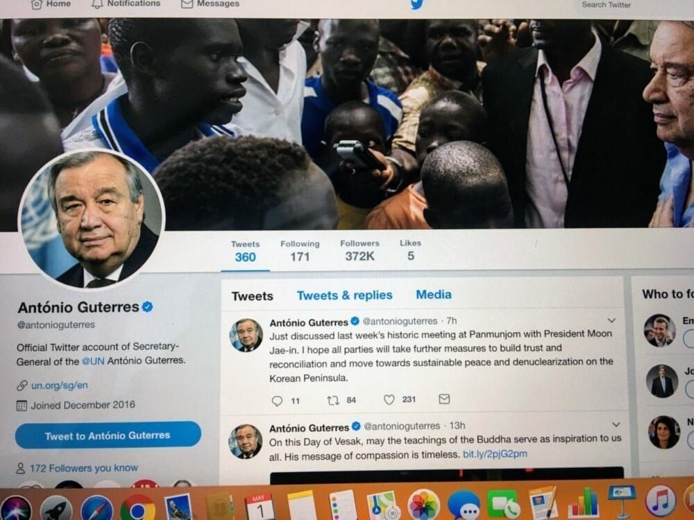 U.N. Secretary-General António Guterres' Twitter page
