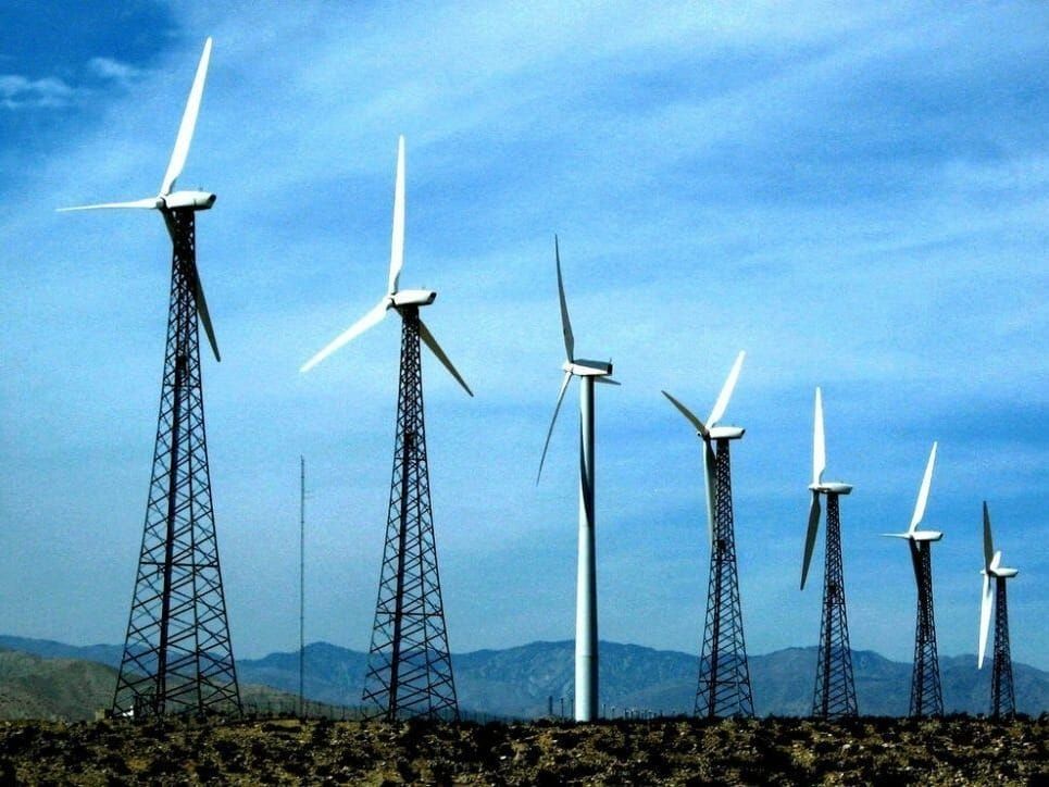 Wind turbines in Southern California