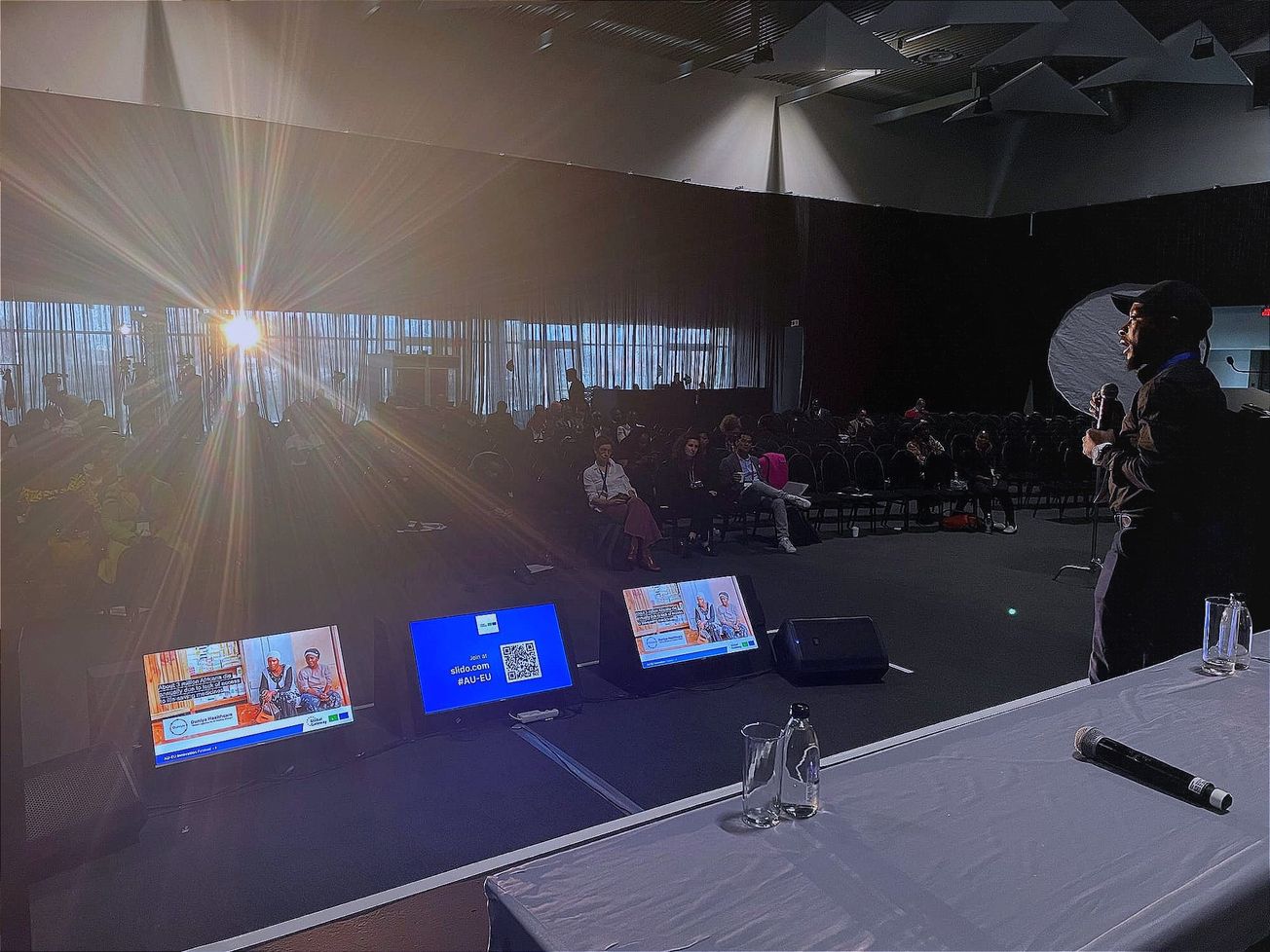 A participant in the first A.U.-E.U. Innovation Festival, held at Cape Town, South Africa in June 2023.