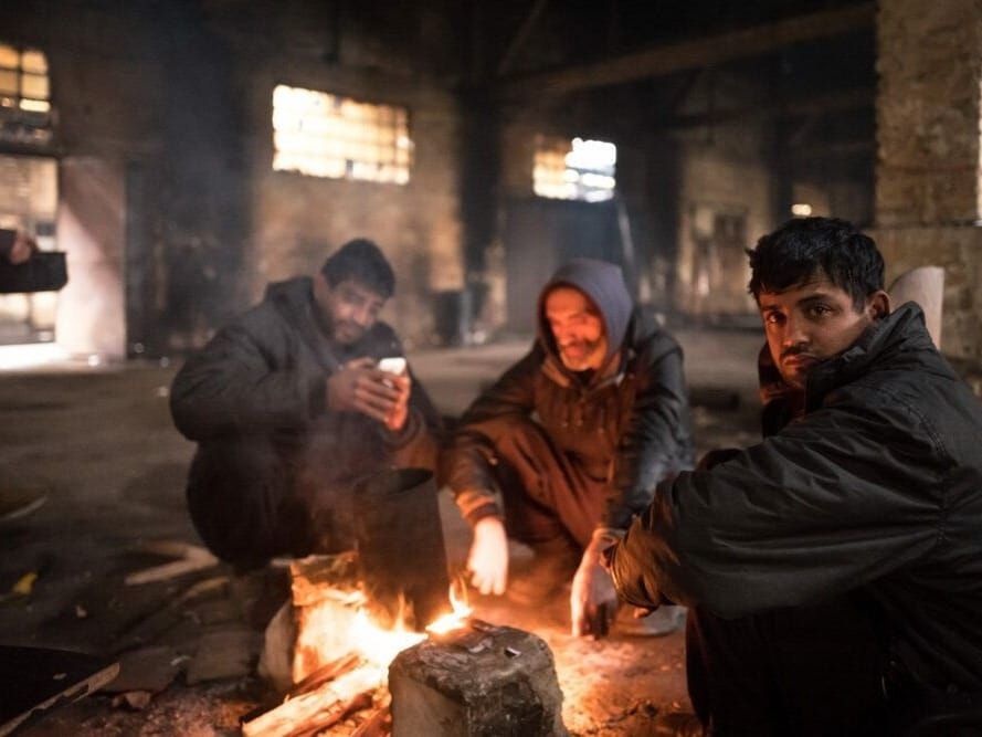 Afghan refugees in Belgrade