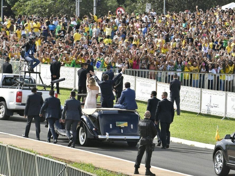 A procession for Brazil's President Jair Bolsonaro after taking the oath of office