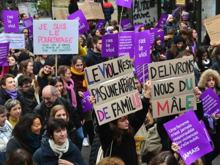 The French grassroots movement #NousToutes held nationwide marches to protest violence against women on November 24, 2018.