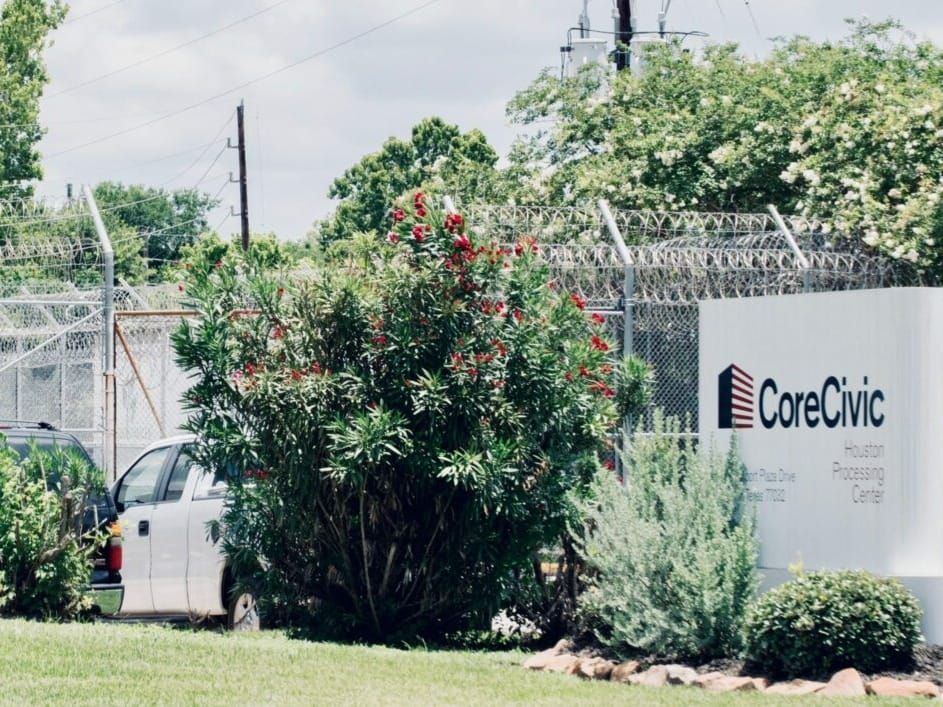 An immigrant detention and "processing center" in Houston, Texas.