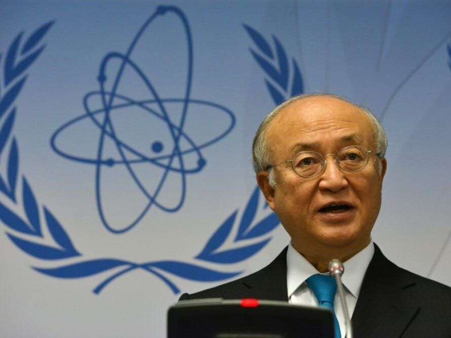 IAEA's Director General Yukiya Amano at a 2014 news conference in Vienna.