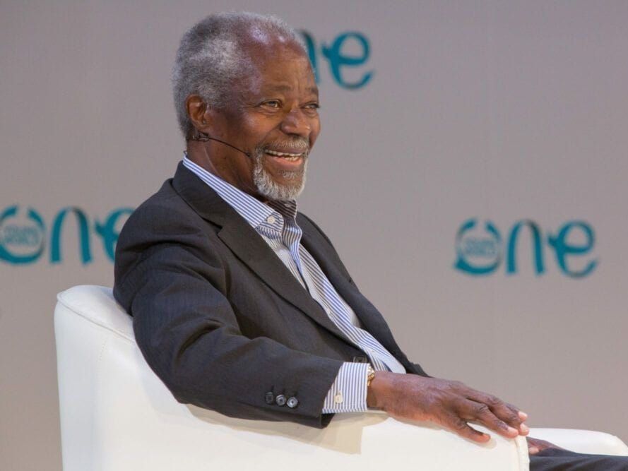 Kofi Annan at the 2015 One Young World summit in Bangkok.