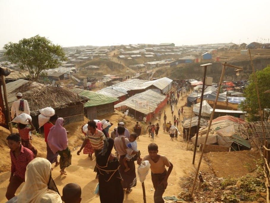 View of Kutupalong refugee camp near Cox's Bazar, Bangladesh
