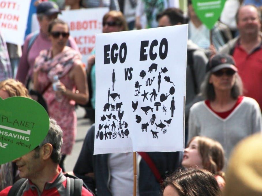 A march for the environment and climate action in Melbourne, Australia