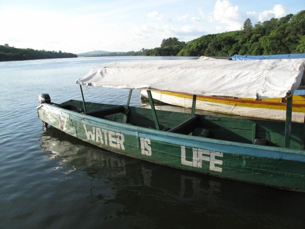 A Nile River boat in Jinja Town, Uganda