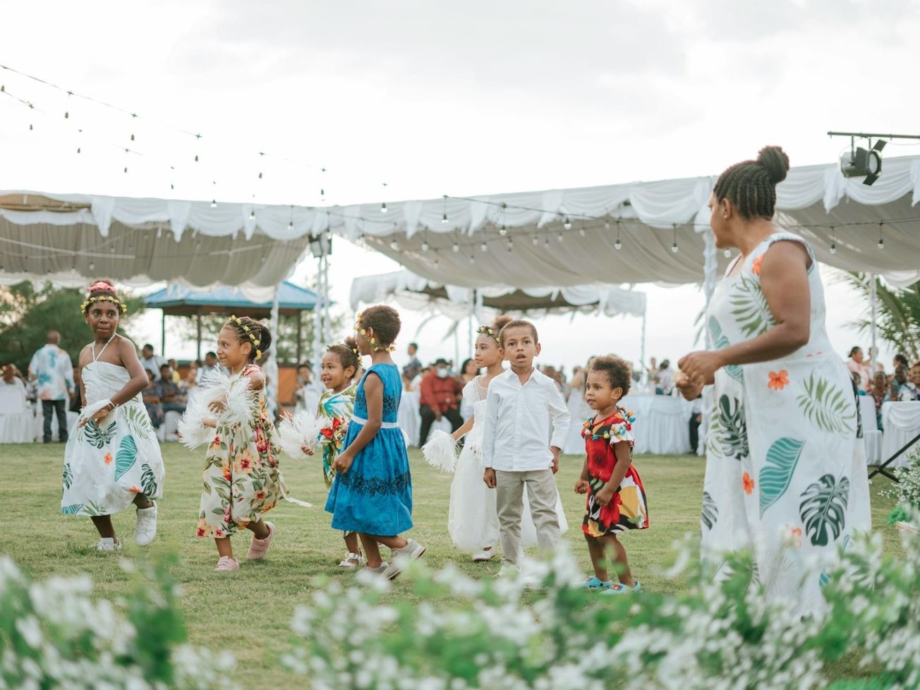 Children at a Vanuatu Institute of Technology gathering in August