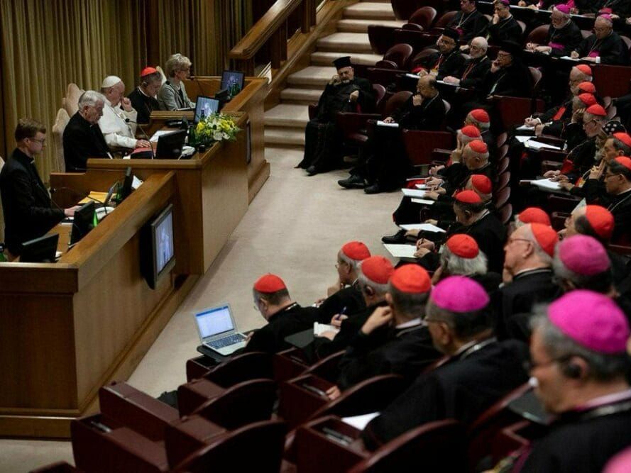 Pope Francis at the Vatican's four-day summit on its global sexual abuse crisis