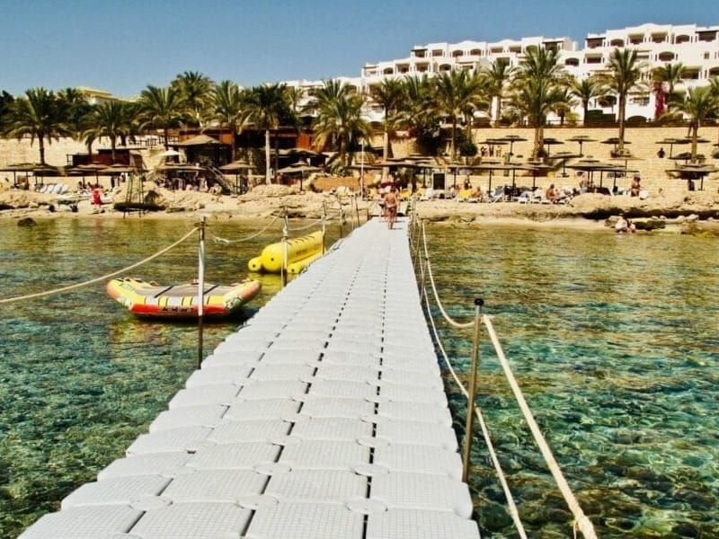 Tourists at Egypt's resort town Sharm el-Sheikh on the Red Sea