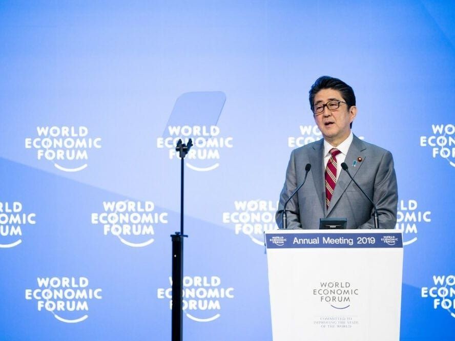 Prime Minister Shinzo Abe of Japan at Davos