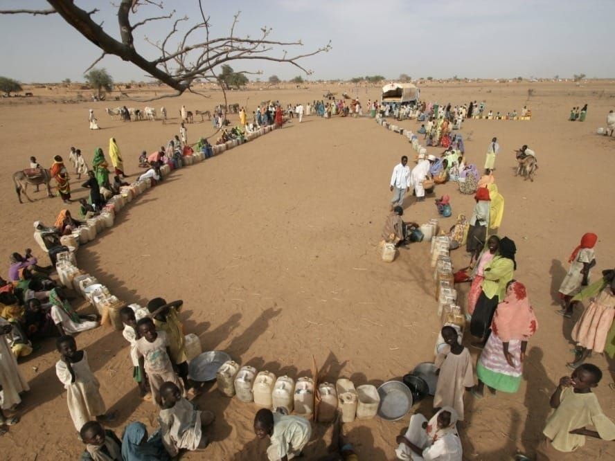 Red Cross responders in Sudan's Darfur region