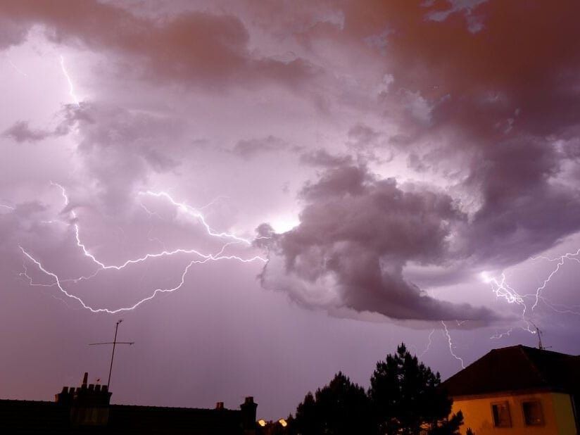 Storm seen from Belfort, France