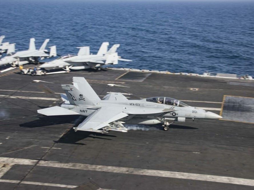 U.S. fighter jets in the Gulf of Oman