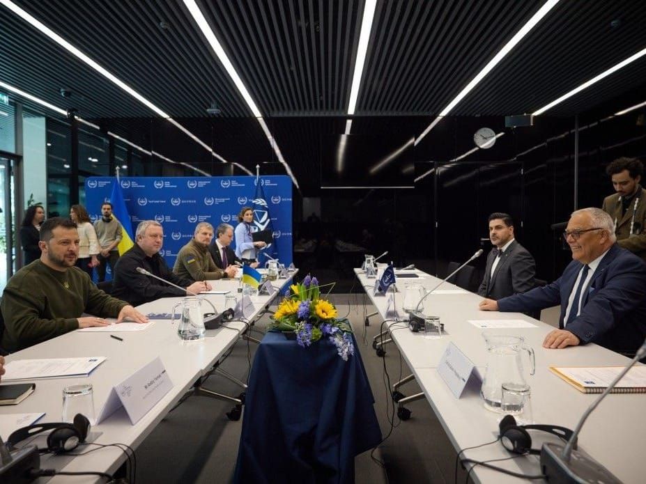 Ukraine's President Volodymyr Zelenskyy visits the International Criminal Court.