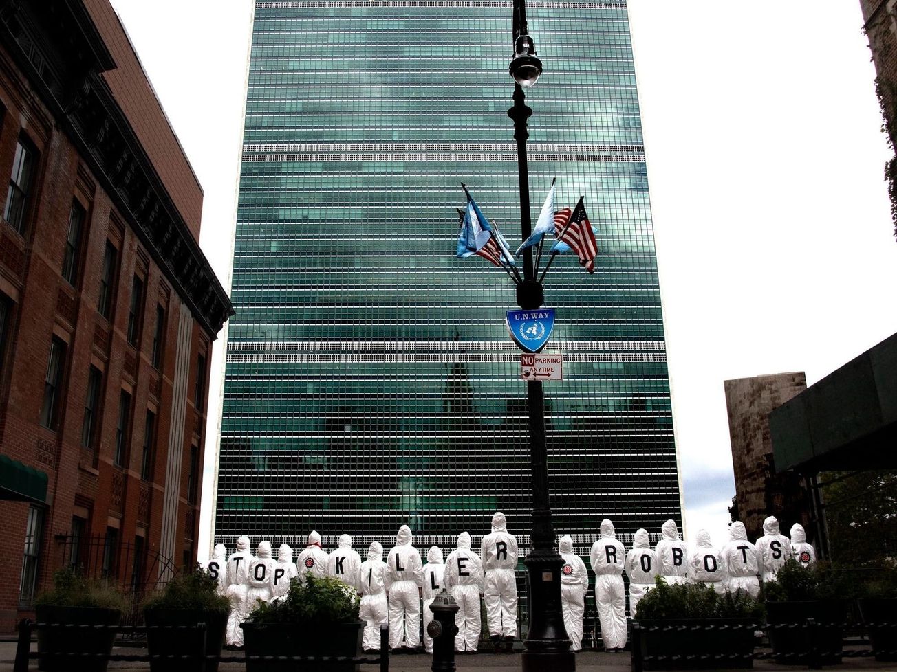 Campaigners at the U.N.
