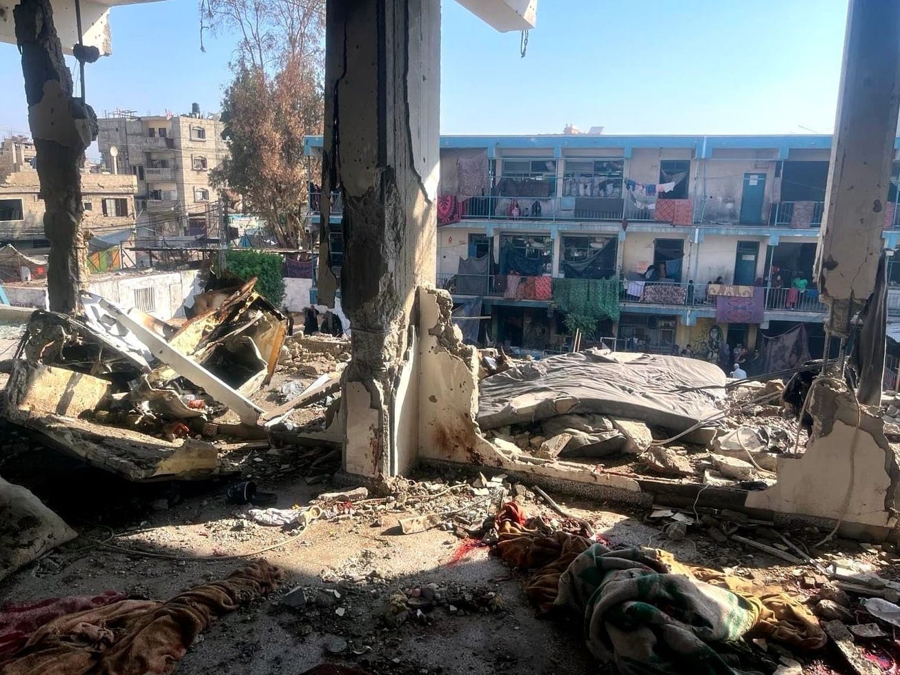 UNRWA said the school sheltered 6,000 displaced people when it was hit. 