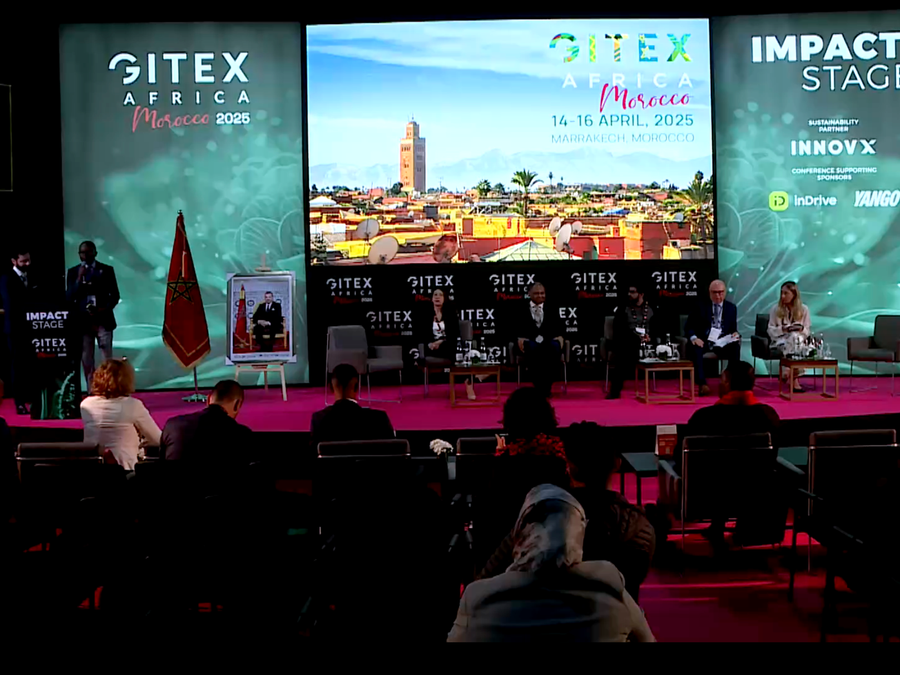 Vincenzo Lorusso and Lukovi Seke, at left, introduce a panel of speakers at an A.U.-E.U. Innovation Agenda workshop hosted by Morocco. 