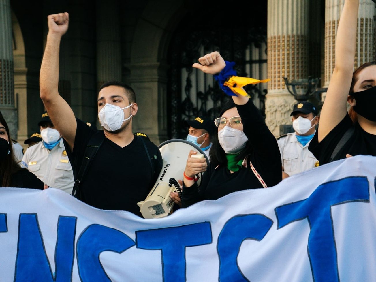 Protesters in Guatemala. The U.N. sees a surge of new human rights challenges.