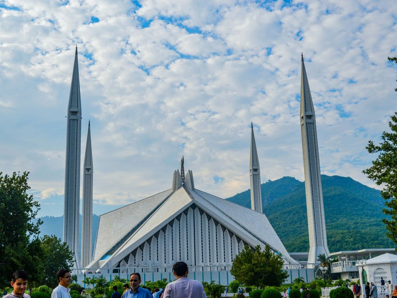 Shah Faisal Mosque in Islamabad, Pakistan.