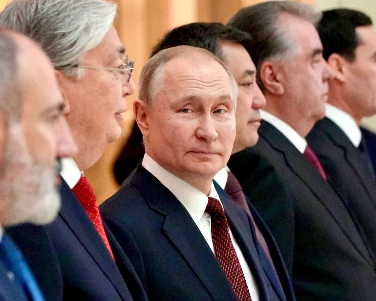 Russian President Vladimir Putin meets with other heads of state of the Russian-speaking Commonwealth of Independent States