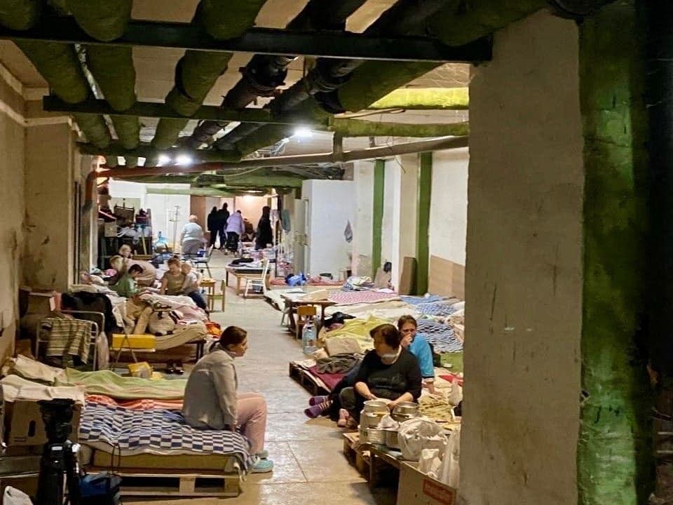 Ukrainians take shelter from the war