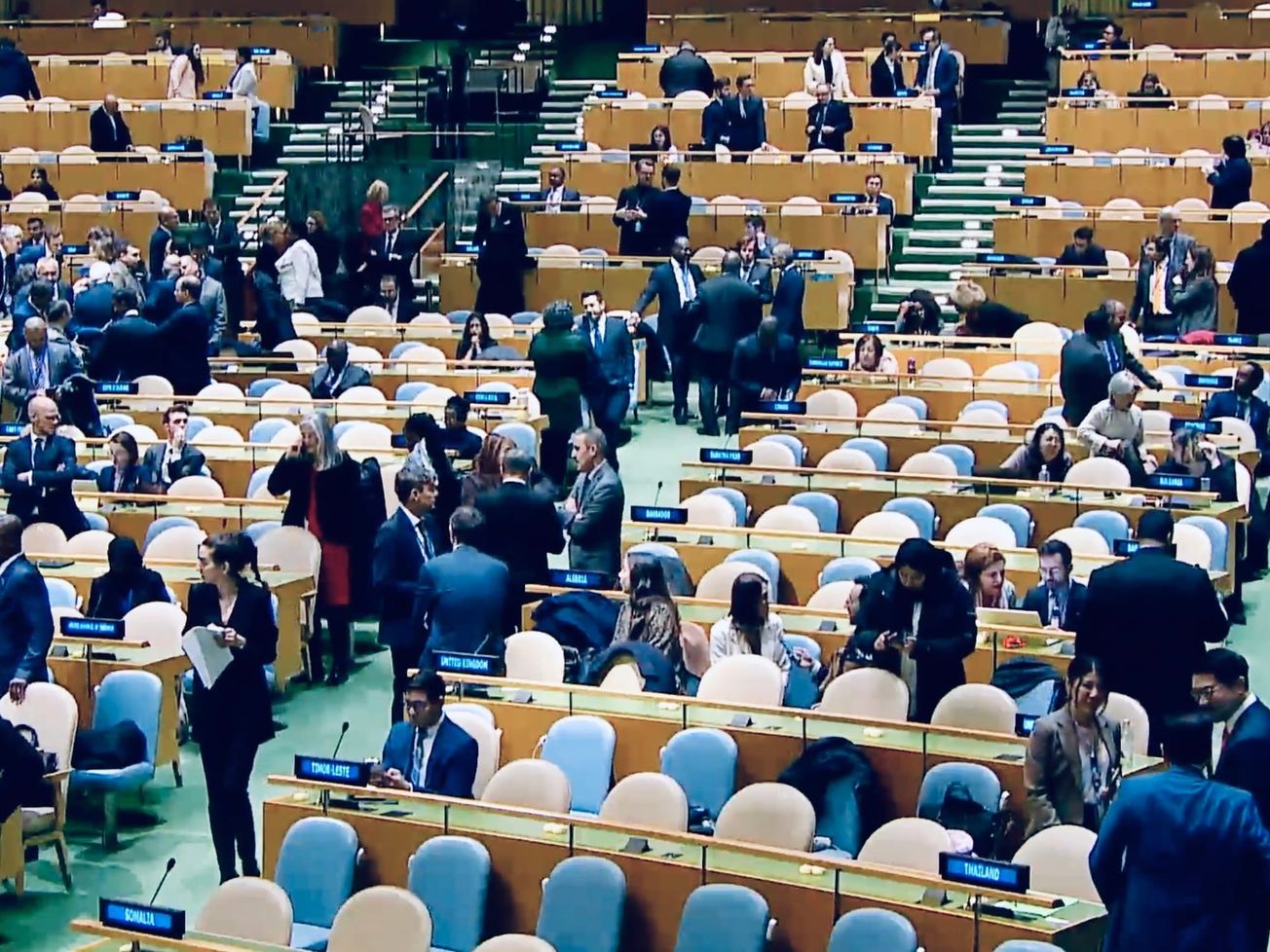 Diplomats prepare for a U.N. General Assembly emergency session on Gaza. 