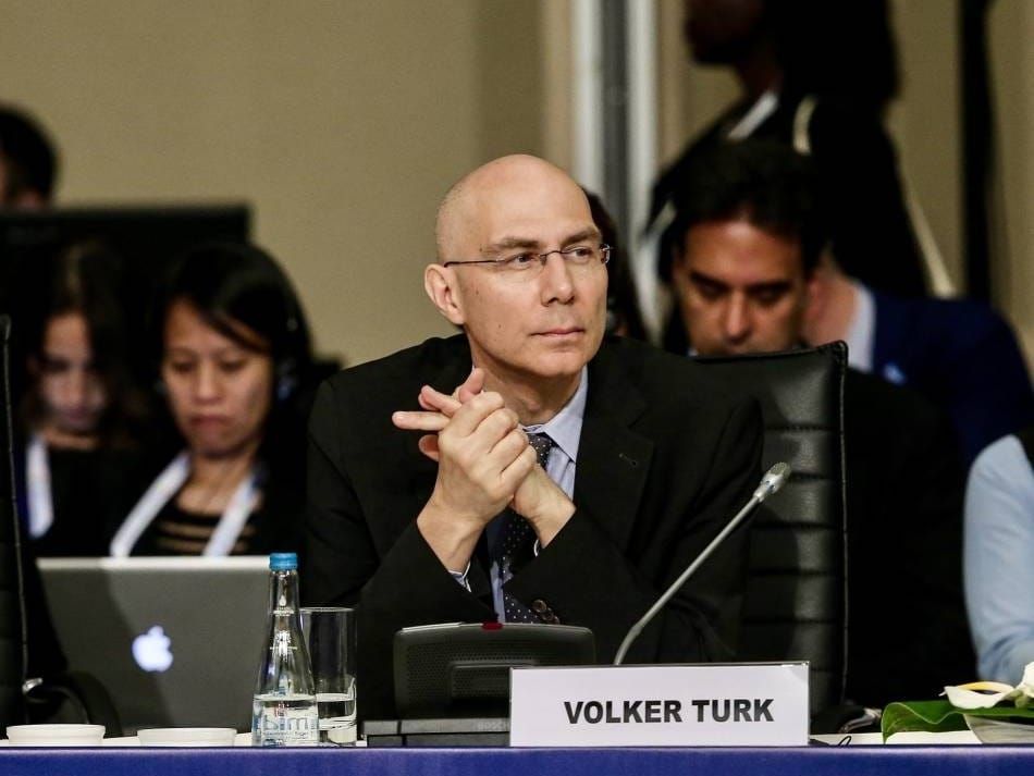 Volker Türk, then UNCHR's assistant high commissioner for protection, at the 2016 World Humanitarian Summit