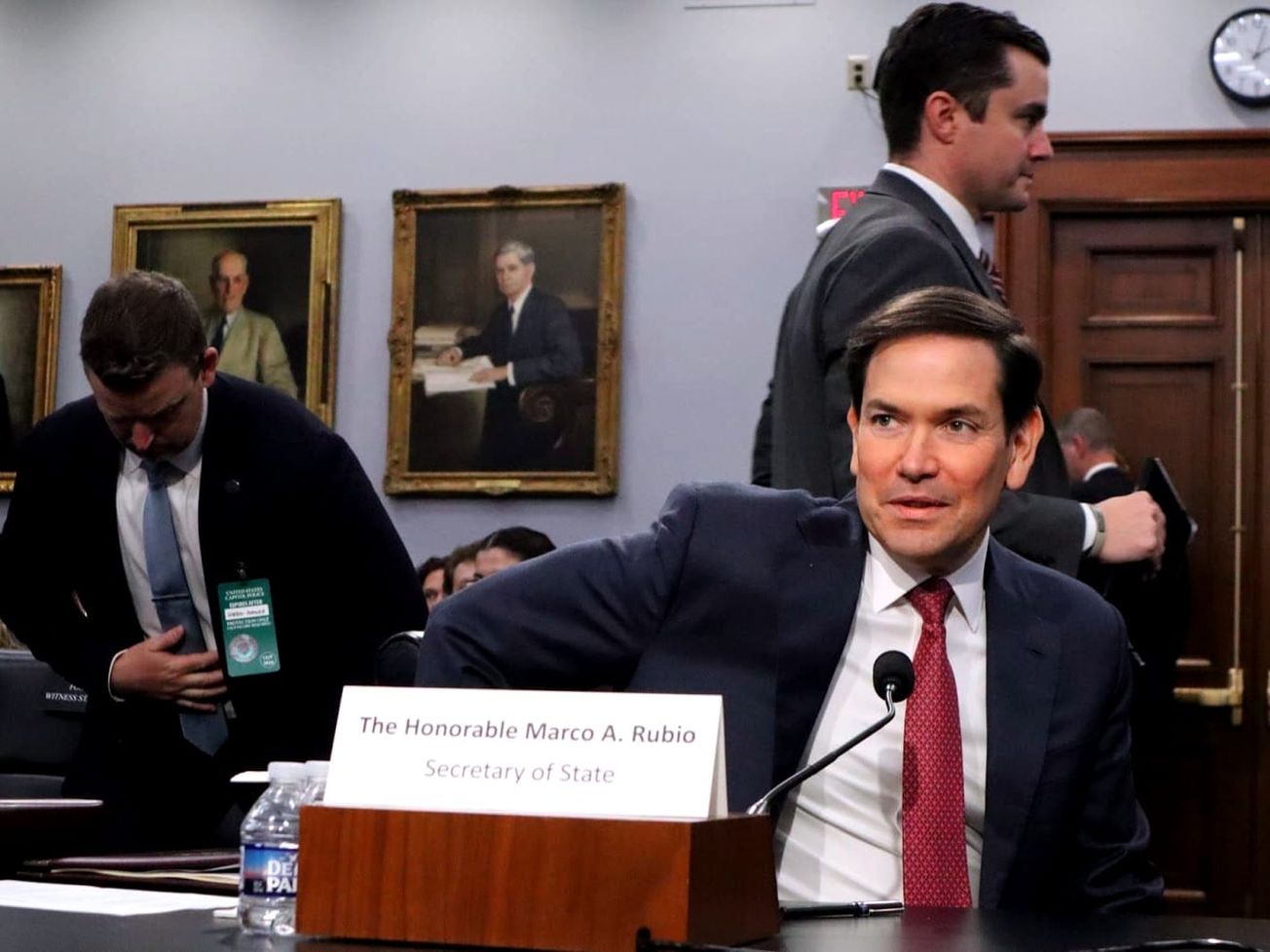 U.S. Secretary of State Marco Rubio speaks to a House subcommittee on May 21, 2025. 