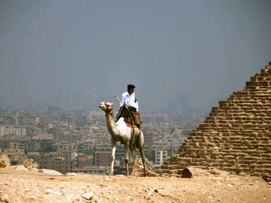 Air pollution on the outskirts of Cairo