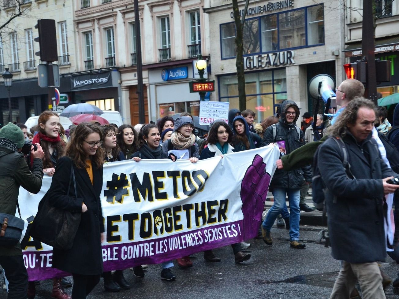 A #MeToo demonstration at Paris in March 2018.