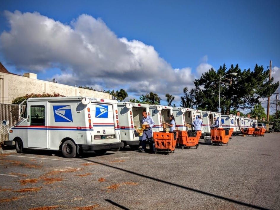 U.S. postal workers in San Jose, California