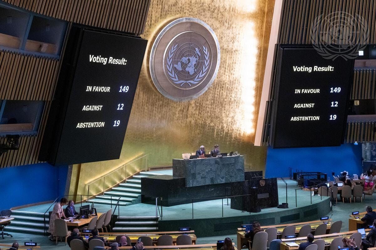 U.N. General Assembly resolutions convey the weight of world opinion.
