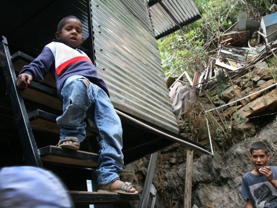 Venezuelan migrant children at a shelter in Pamplona, Colombia