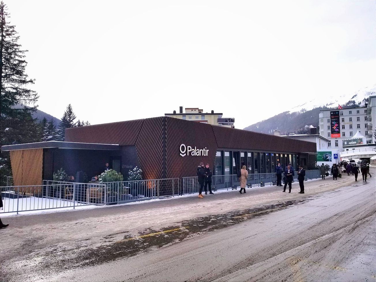 Palantir raising its profile at the World Economic Forum in Davos.