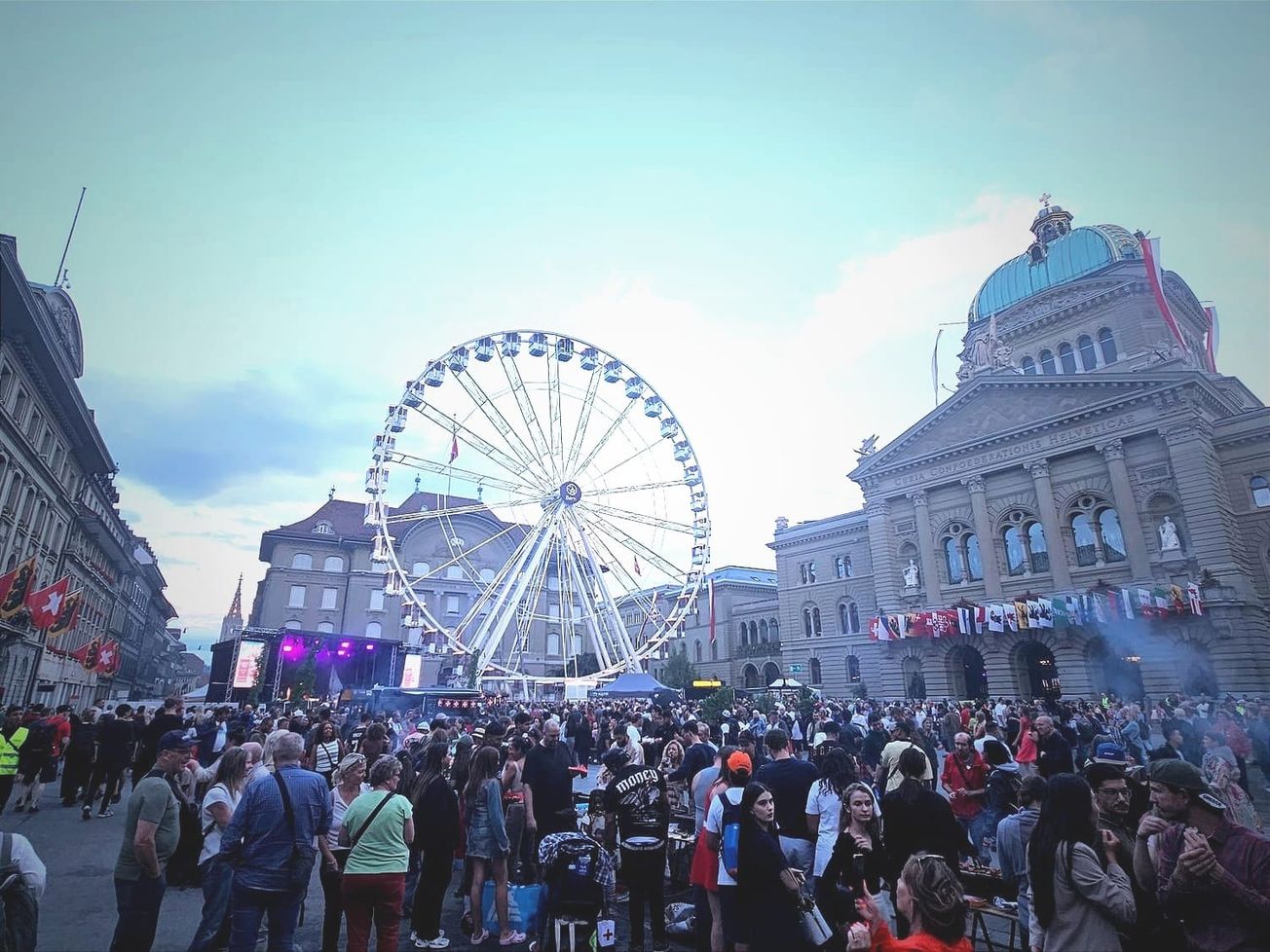 Swiss National Day celebrations on Aug. 1 in Bern's Federal Square.
